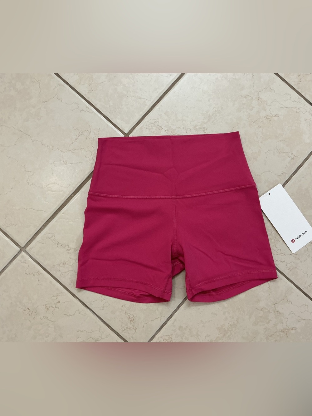 NEW lululemon athletica High-Rise Align Bike Shorts 4 inch —  Raspberry Coulis